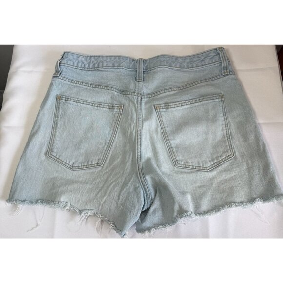 Universal Thread Vintage Midi Cuff Off Jeans Shorts 8/29 Light Wash High Rise - Picture 2 of 10